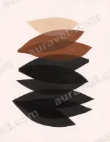 Abstract Leaf - Shaped Canvas Wall Art for Living framed modern home decor