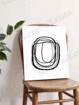 Minimalist Abstract Line Wall Art for Living Room Bedroom Home Decor – view 4