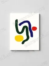 Abstract Colorful Shapes Canvas Wall Art for Living Room Home Decor – view 2