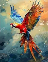 Colorful Macaw Parrot Oil - Painting Canvas Wall Art for Home Decor wall art for modern home decor