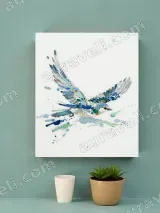 Watercolor Splash Bird Canvas Wall Art for Living Room Home Decor – вид 2