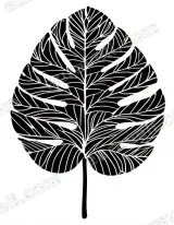 Monstera Leaf Black White Canvas Wall Art for Home and framed modern decor