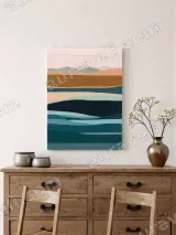 Minimalist Abstract Landscape Canvas Wall Art for Living Room Bedroom Home Decor – view 2
