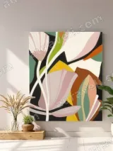 Abstract Floral Canvas Wall Art for Living Room & Bedroom Home Decor – view 3