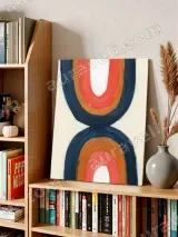 Abstract Hourglass - Shaped Canvas Wall Art for Living Room Home Decor – view 3