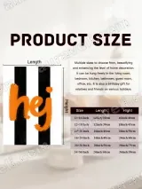 Scandinavian "Hej" Striped Canvas Wall Art for Living Room Decor – вид 7