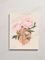 Pink Peony Floral Canvas Wall Art for Bedroom & Living Room Home Decor – view 2