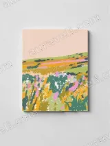 Colorful Abstract Floral Field Canvas Wall Art for Living Room Home Decor – view 2