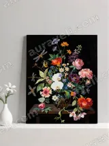 Vibrant Floral & Dragonfly Canvas Wall Art for Living Room Bedroom Decor – вид 2