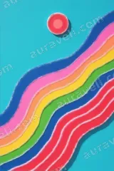 Rainbow Wavy Lines Colorful Canvas Wall Art for Living Room Home Decor wall art print