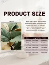 Green & Golden Tropical Leaves Canvas Wall Art for Living Room Bedroom Home Decor – вид 6