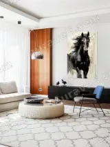 Abstract Black Horse Canvas Wall Art for Living Room Home Decor – view 5