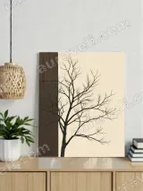 Minimalist Bare Tree Canvas Wall Art for Living Room Home Decor – view 2
