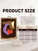 Abstract Geometric Shapes Canvas Wall Art for Living Room Home Decor – вид 7