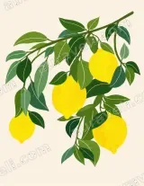 Lemon Branch Canvas Wall Art for Living Room Bedroom Home Decor wall art print