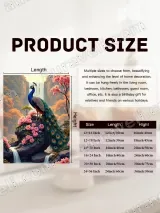 Peacock Floral Canvas Wall Art with Waterfall & Autumn Forest for Living Room Bedroom Decor – вид 7