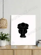 Abstract Self - Hugging Figure Canvas Wall Art for Bedroom Decor – view 3
