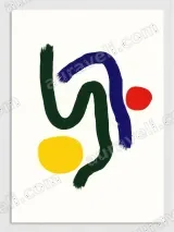 Abstract Colorful Shapes Canvas Wall Art for Living Room Home Decor – view 3