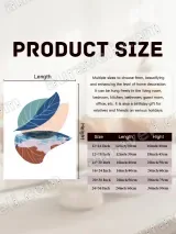 Abstract Botanical Leaf Canvas Wall Art for Living Room Home Decor – view 7
