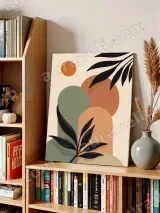 Abstract Botanical Geometric Canvas Wall Art for Living Room Decor – view 4