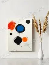 Colorful Abstract Circles Canvas Wall Art for Living Room Home Decor – view 4