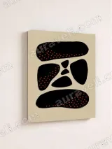 Abstract Black & Orange Dots Canvas Wall Art for Living Room Home Decor – view 4