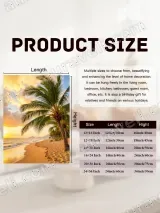 Tropical Beach Palm Tree Sunset Canvas Wall Art for Home Decor – view 6