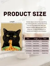 Black Cat Eating Spaghetti Canvas Wall Art for Home Decor – вид 7