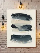 Abstract Thick Brushstroke Canvas Wall Art for Living Room Home Decor