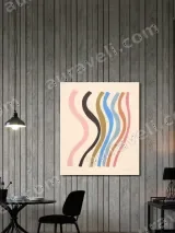 Abstract Wavy Lines Canvas Wall Art for Living Room Bedroom Home Decor – view 3