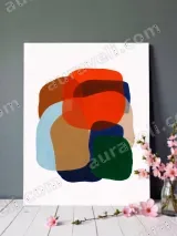 Abstract Color Block Canvas Wall Art for Living Room Home Decor – view 3