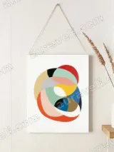 Abstract Geometric Circles Canvas Wall Art for Living Room Bedroom Home Decor – view 2