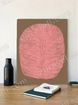 Pink Feather Canvas Wall Art for Living Room Bedroom Home Decor – view 4