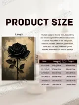 Vintage Black Rose Canvas Wall Art for Living Room Home Decor – view 7