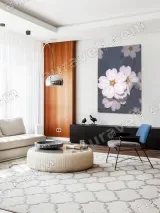 White Floral Canvas Wall Art for Bedroom and Living Room Home Decor – view 4