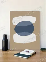 Minimalist Abstract Geometric Canvas Wall Art for Living Room Home Decor – view 2