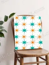 Teal & Orange Geometric Star Canvas Wall Art for Living Room Home Decor – view 4
