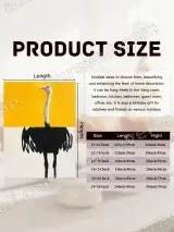 Minimalist Ostrich Canvas Wall Art for Living Room Home Decor – view 7