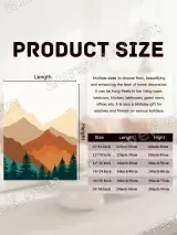 Warm Layered Mountain & Pine Tree Canvas Wall Art for Living Room Decor – view 7