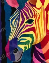 Colorful Zebra Pop Art Canvas Wall Art for Home Decor wall art print