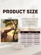Giraffe Eating Leaves Canvas Wall Art Sunset Safari Home Decor – view 7