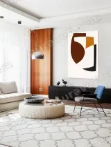 Abstract Geometric Shapes Canvas Wall Art for Living Room Home Decor – view 5