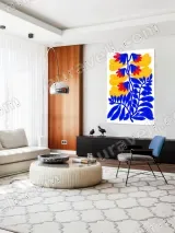Bold Colorful Floral Canvas Wall Art for Bedroom & Living Room Home Decor – view 5