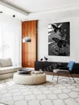 Black Butterfly Water Ripple Canvas Wall Art for Home Decor – вид 5