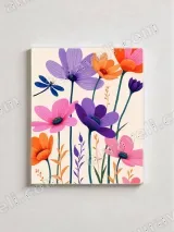Colorful Floral Dragonfly Canvas Wall Art for Home Decor – view 2