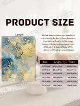 Abstract Blue Gold Fluid Canvas Wall Art for Living Room Home Decor – view 6