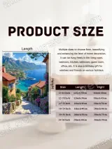 Mediterranean Coastal Village Canvas Wall Art for Living Room Bedroom Decor – вид 7