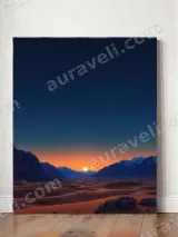Desert Dunes Sunset Starry Sky Mountain Canvas Wall Art for Home Decor – вид 2