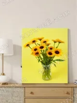 Sunflower Bouquet Canvas Wall Art for Bedroom & Living Room Home Decor – вид 4