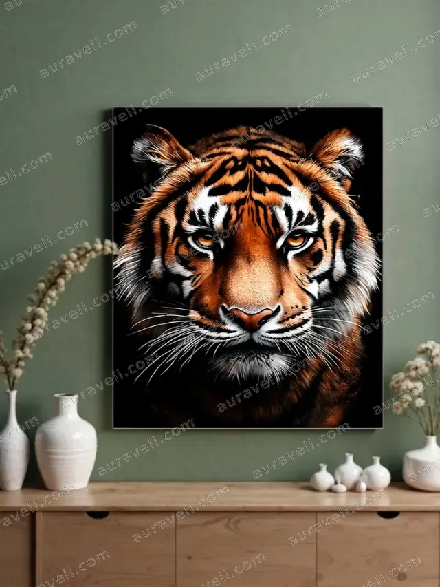 Tiger Portrait Canvas Wall Art for Living Room Bedroom Home Decor — art print